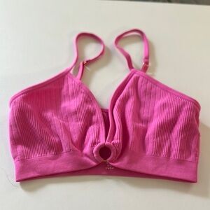 Aerie Hot Pink Ribbed Bralette